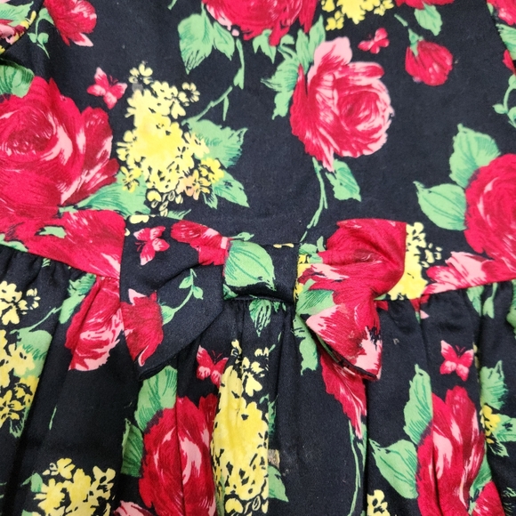 Janie and Jack Girl Dresses Navy Floral Dress - Picture 4 of 6